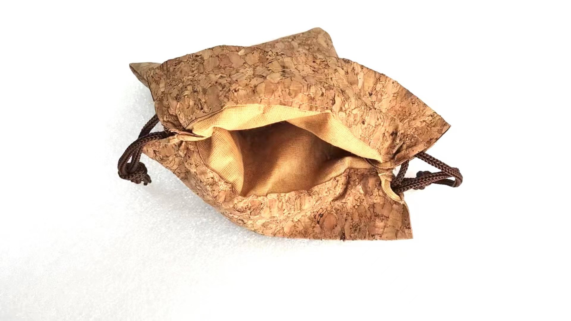 Terylene Cotton Inside Cork Drawstring Málaí Mála Bronntanais Pouch Ceardaíochta Mála Chorcaí